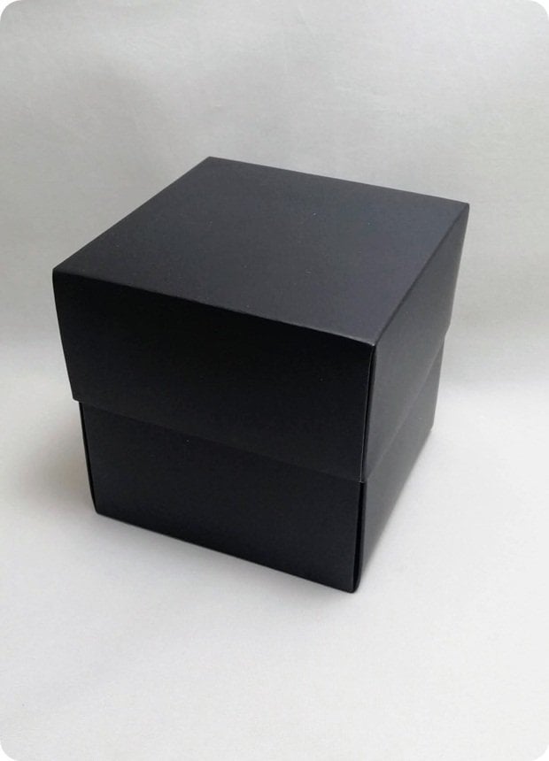 10x10x10 cm Komple Karton Hediyelik Kutular Siyah - 10 Adet / Paket