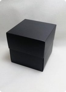 10x10x10 cm Komple Karton Hediyelik Kutular Siyah - 10 Adet / Paket