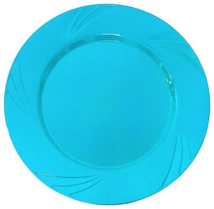 6 LI TABAK KRİSTAL MİKA 22,5 CM MAVİ