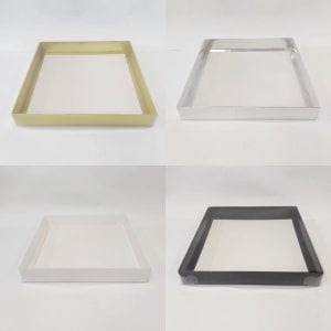 35x35x5 cm Altı Karton Üstü Asetat Kutu