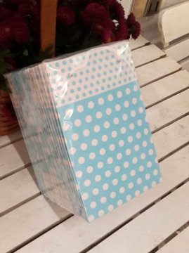 25 Li 11x17  Cm (Pembe,Mavi,Mor,Gümüş)Körüklü Karton Çanta / Poşet