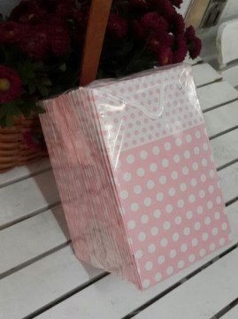 25 Li 11x17  Cm (Pembe,Mavi,Mor,Gümüş)Körüklü Karton Çanta / Poşet