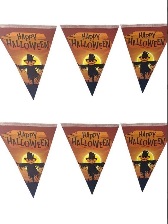 Turuncu  Zeminli Cadılar Bayramı & Halloween Flama