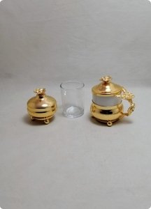 3 lü Set Lüks Fincan, Bardak Lokumluk Takımı