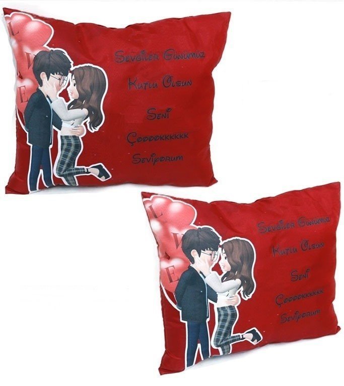 Sevgililer Günü Dikdörtgen Yastık (42*35cm)