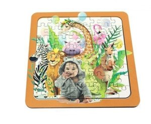 20 Cm Ahşap Resimli Safari Konseptli Yapboz