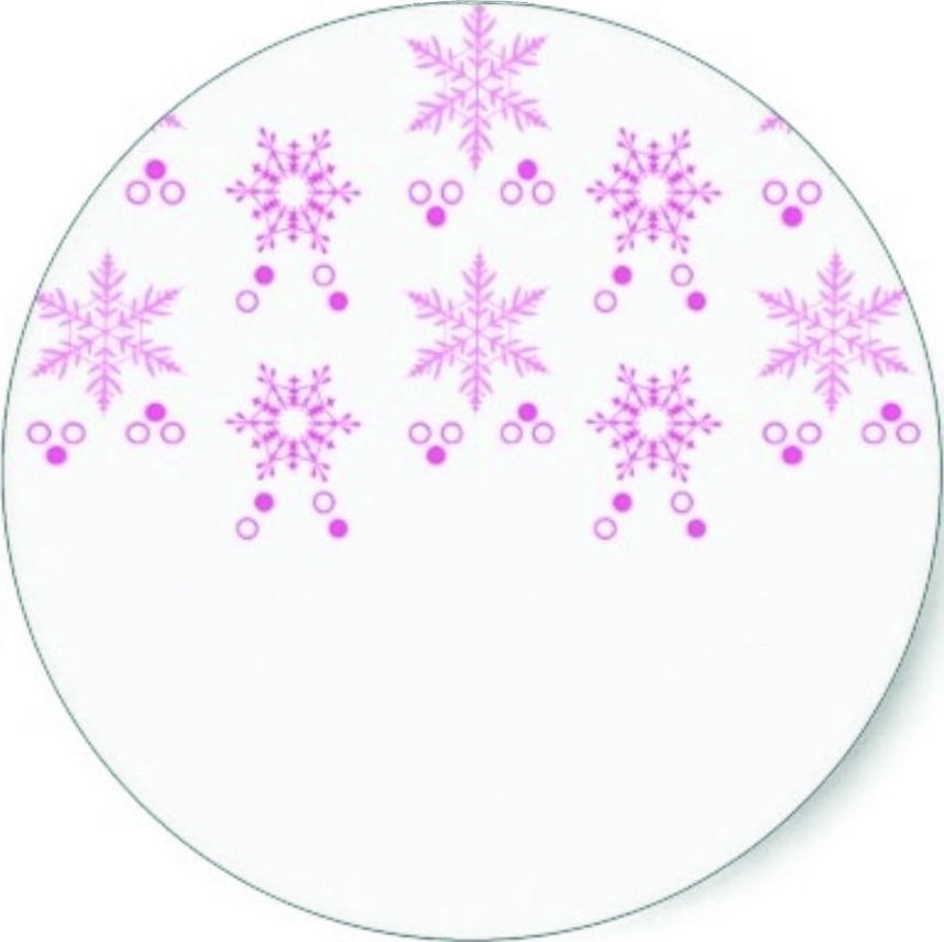 Kar Taneli Bebek Yuvarlak etiket 1 Sayfa (54Adet)