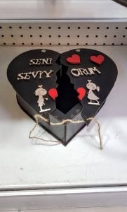Ahşap Seni Seviyorum Kalp Kutu (20*20*7cm)