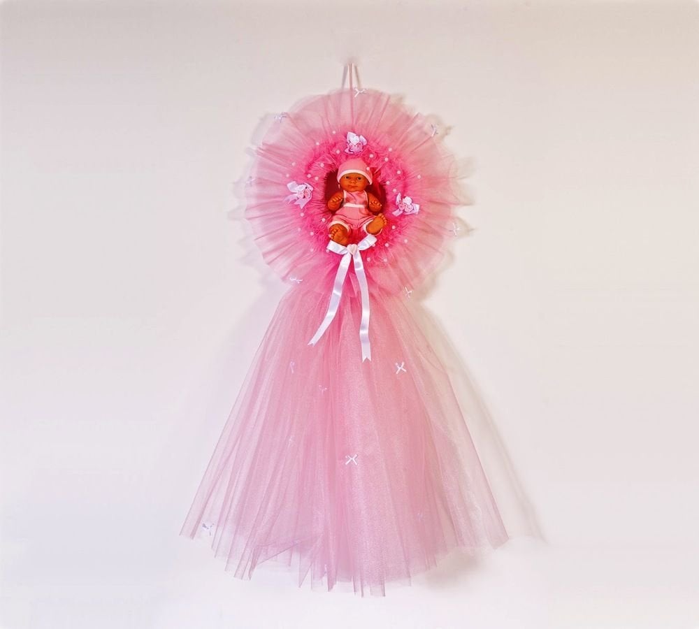 Bebek odası kapı süsü ;Lüks Tüllü Bebek