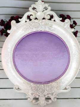 Bebek Odası ; Yuvarlak İşlemeli Polyester Kumaş  ( Eflatun Kadife) Kaplı Kapı Süsü Fon