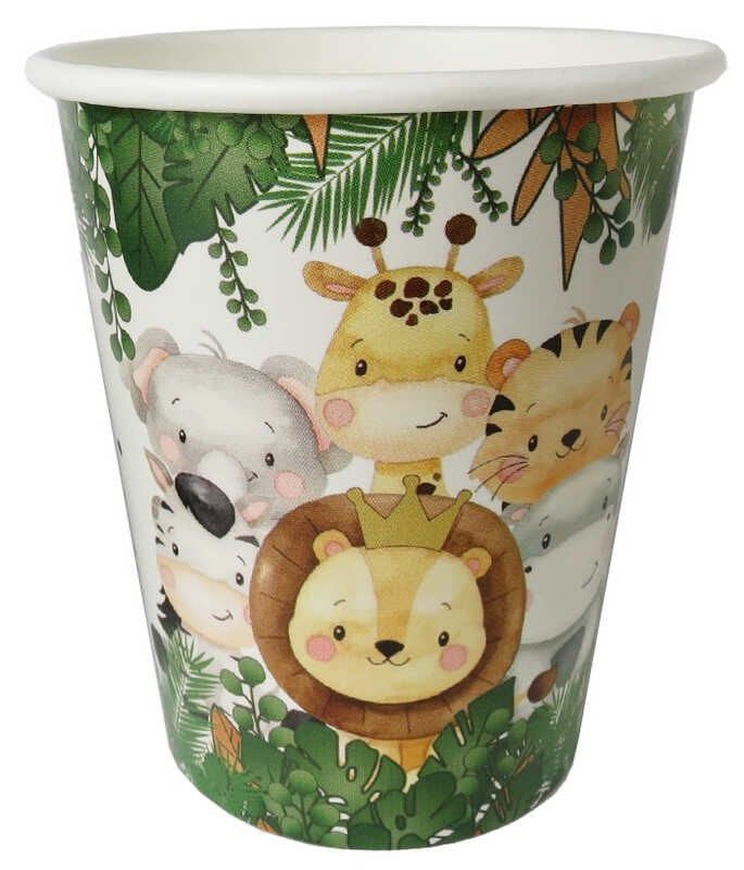 8 Lİ BARDAK KARTON SAFARİ PASTEL RENK 8OZ