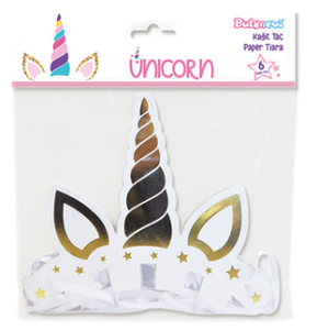 6 LI TAÇ UNICORN KAĞITTAN KARIŞIK RENK