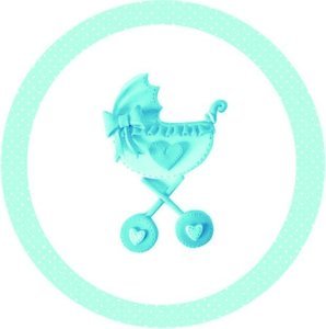 Pusetli Bebek Yuvarlak etiket 1 Sayfa (54 Adet)