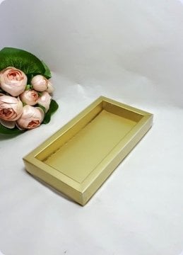 9x18,5 cm Altı Karton, Üstü Asetat/Şeffaf Kapaklı Diktörtgen Kutu 30 Lu