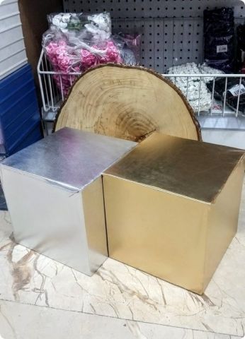 20x20x20 Cm Likralı Kumaş Küp Kutu Yükselti