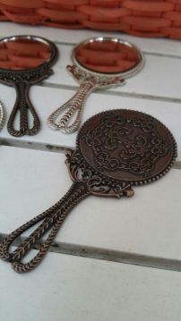 20 Li Kına,Söz,Nisan,Nikah Hediyelik Metal Kalp Saplı El Aynası