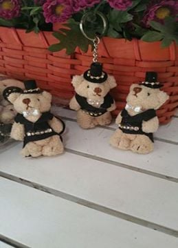 Süslü Simokinli Ayıcık Anahtarlık