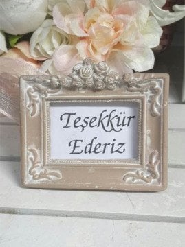 1 Pkt. Eskitme Füme  ( gri ) & Kahve İthal Vesikalık 7.5 * 9,5 Cm Çerçeve