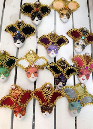 Maske Minik Süslü Nikah Şekeri Objesi