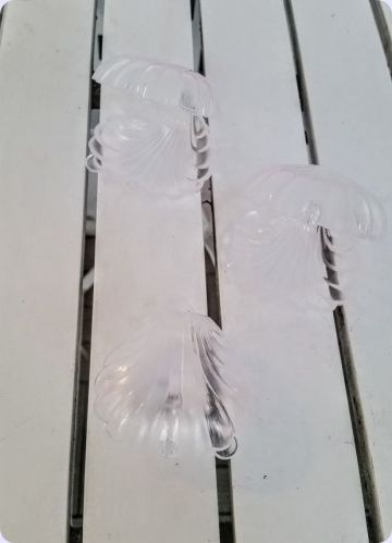 İstiridye pvc şeker kutusu Pembe - 10 Adet / Paket