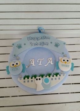 3 Boyutlu Keçe kapı süsü isim yazılabilir