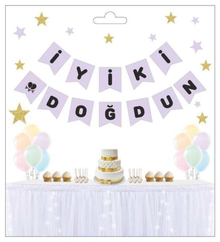FLAMA İYİKİ DOĞDUN MAKARON LİLA