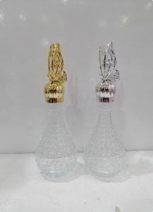 12 li Pvc Kelebek Tepelikli İksir Kristalize Cam Kolonya Şişesi