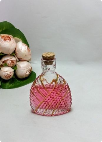 20 li Mantar Kapaklı,Yaldızlı Diva Yassı Cam Kolonya Şişesi 50 cc