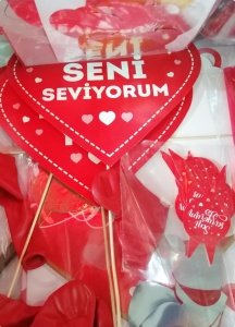 Sevgililer Günü Masa Dekor Seti (57 parça)