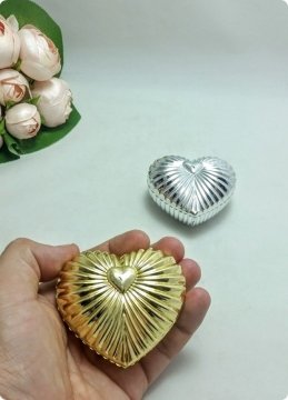 1 Paket Kalp Plastik Şekerlik Kutu