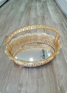 Metal aynalı sunum Sepet