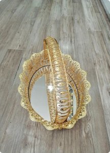 Metal aynalı sunum Sepet