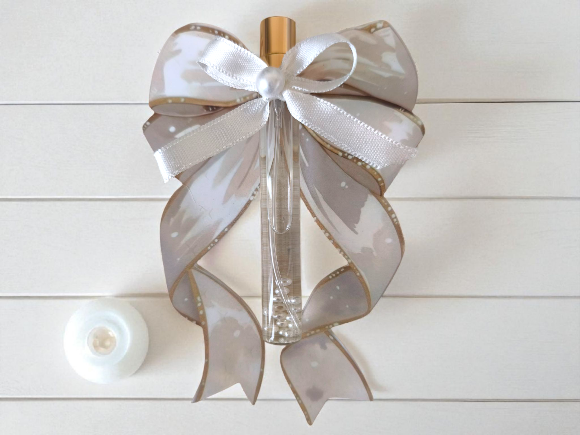 20 Adet Fiyonk dekorlu kolonyalı cam şişe Hediyelik