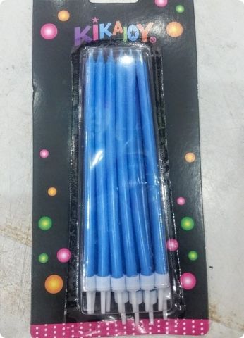 12 li Renkli Uzun Mum