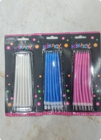 12 li Renkli Uzun Mum