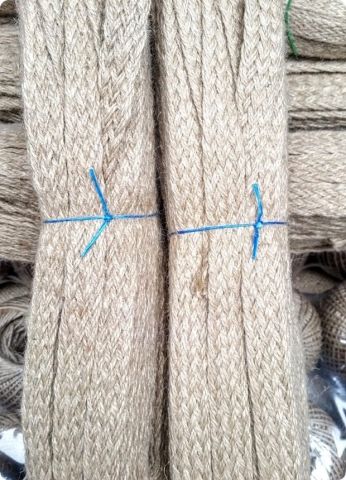 2 CM Kalınlıkta Örgü Natural Jüt ip halat (~25 Metrelik)