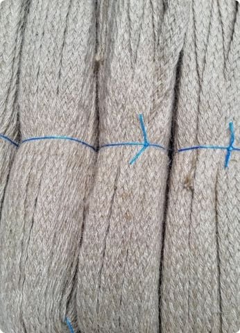 2 CM Kalınlıkta Örgü Natural Jüt ip halat (~25 Metrelik)