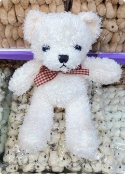 ~30 Cm Boş Süslemesiz Papyonlu Peluş Ayıcık