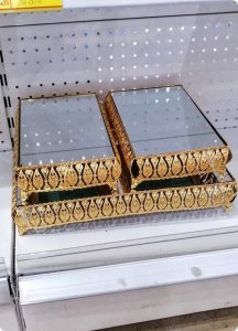 Dikdörtgen damla desenli jardinyer takımı