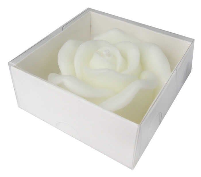 GÜL MUM ASETAT KUTULU BEYAZ