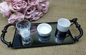 Siyah damat kahvesi Tepsi (fincanlı)