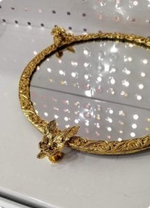 KÜÇÜK Döküm YUVARLAK Çiçekli Yüzük tepsi
