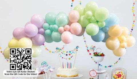 BALON DEKORANSYONU 3 LÜ SET MAKARON SET:70 KL:6