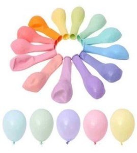 100 LU KARIŞIK BALON DÜZ PASTEL(MAKARON,PUDRA BALON)12 İNC