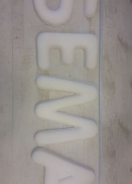 10 cm boyunda tekstil harf