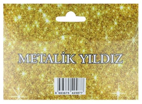 SÜS SARKIT YILDIZ METALİZE PARLAK 24 LÜ SET ALTIN