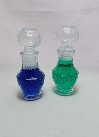 Kristalize Cam Kapaklı Baklava Desenli Hediyelik Şişe