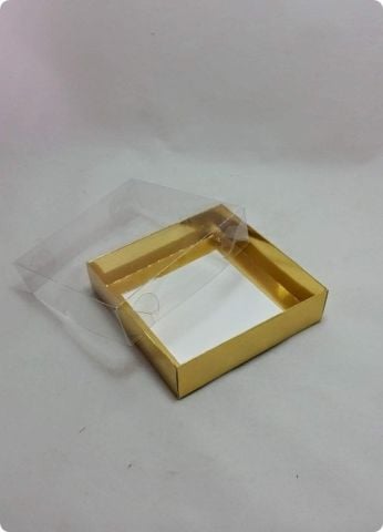 50 li 12x12x3 cm Altı Karton Asetat Kapaklı Çerçeve Kutusu