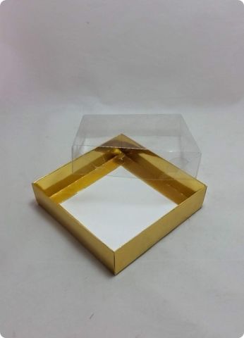 50 li 12x12x3 cm Altı Karton Asetat Kapaklı Çerçeve Kutusu
