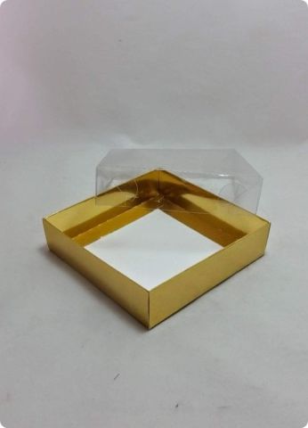 50 li 12x12x3 cm Altı Karton Asetat Kapaklı Çerçeve Kutusu